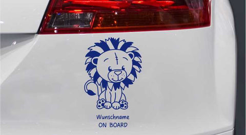 Löwen Baby on Board Autoaufkleber