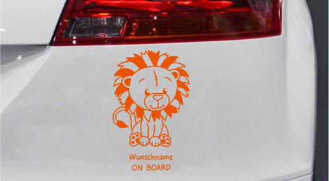 Löwen Baby on Board Autoaufkleber