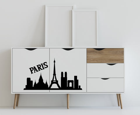 Paris 2 Skyline Möbeltattoo