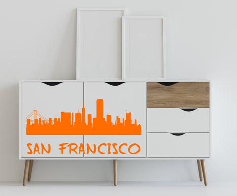 sanfrancisco-skyline-moebeltattoo-aufkleber-orange